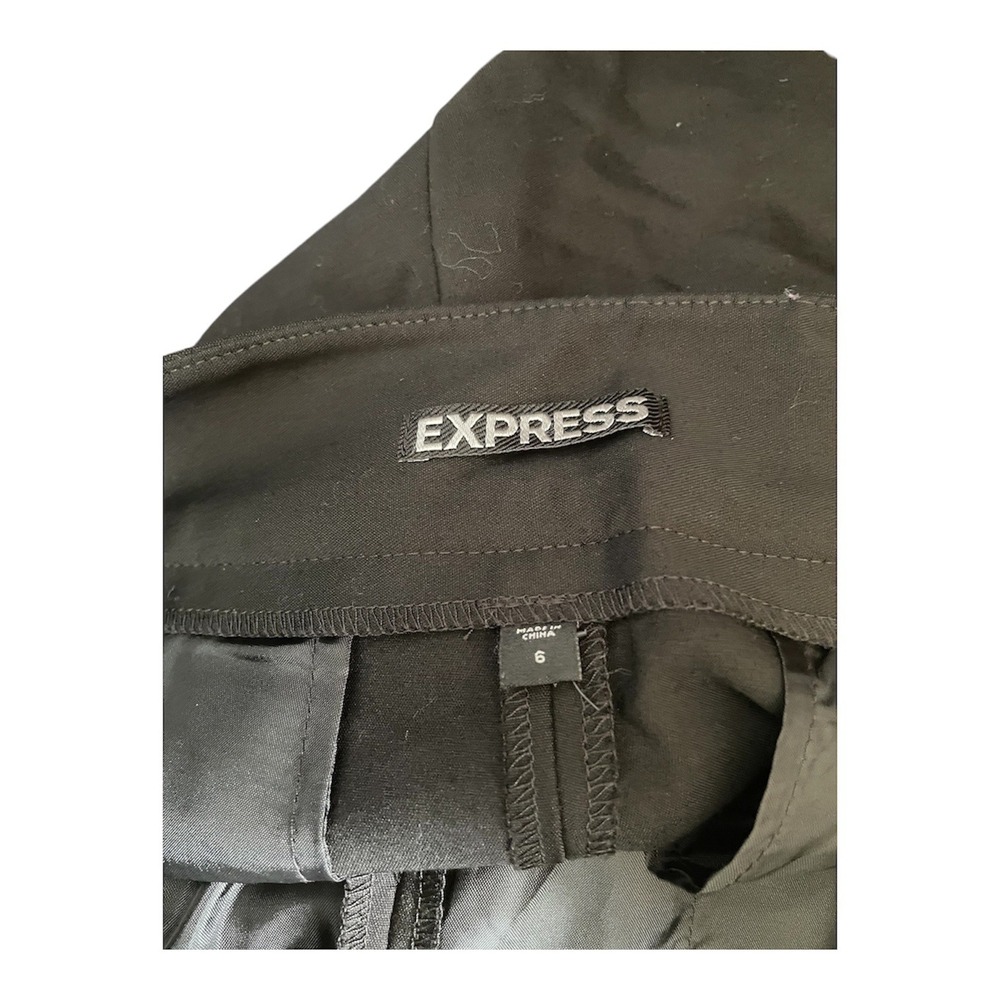 Express Women Black Dress Shorts Size 6 Side Zip Tailored Pockets Solid - Picture 5 of 5